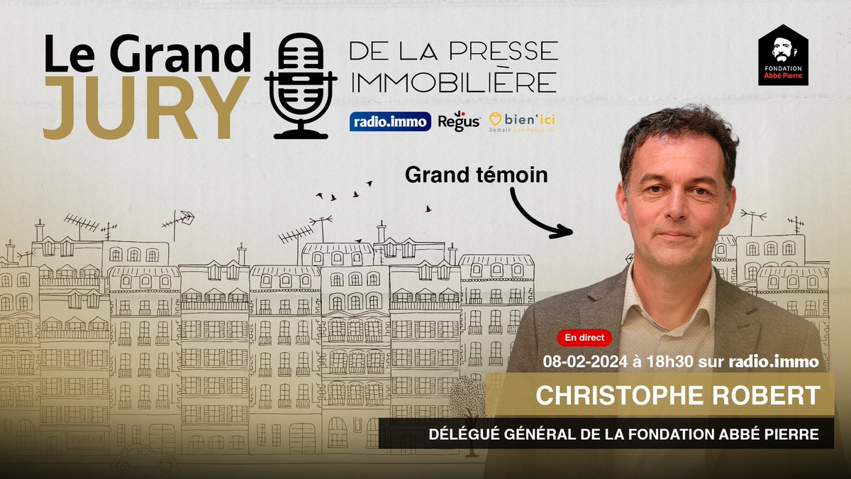 🚨 Selon la Fondation Abbé Pierre, la "bombe sociale" qui caractérise la crise du logement en France a explosé ! 💣 💥

💡Christophe Robert, délégué général de Fondation nous en dira plus lors du Grand Jury de la Presse, ce soir, à 18H30 ! 

🎧👉 radio.immo/broadcast/7655…