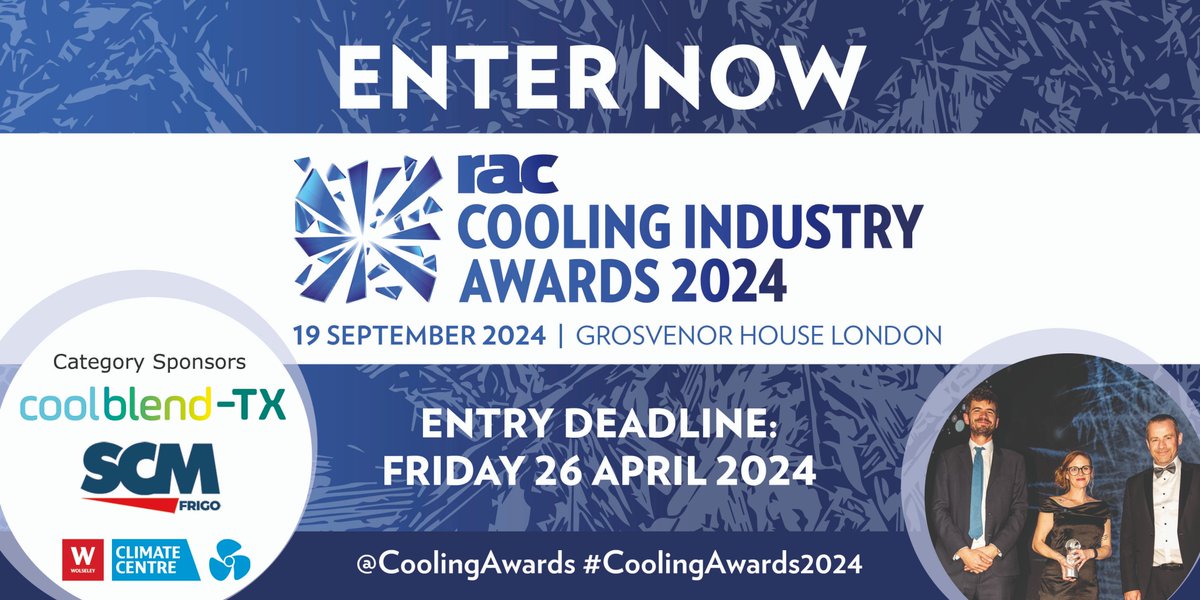 The RAC Cooling Awards 2024 are now accepting entries! Don't miss the chance to be honoured at the leading celebration of industry achievement.
Enter now: coolingawards.racplus.com/2024/en/page/h…
#CoolingAwards #RAC2024