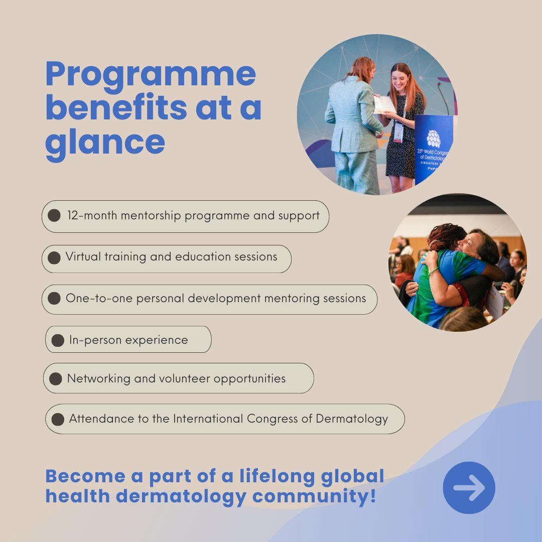 glodermalliance's tweet photo. The GLODERM Mentorship Programme is now OPEN for mentee applications! ✨This 12-month programme aims to upskill future change-makers in resource-limited settings, with one-on-one personal development mentorship in global health dermatology. Apply now: https://t.co/u6NftheMzp https://t.co/fgx06MNe6q