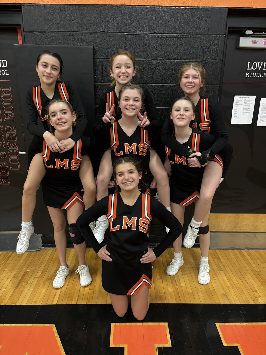 Wrapped up my 5th year of coaching last night for LMS Cheer!! Every year gets better and better 🧡📣 I feel so proud to be a tiger!! Thank you athletes and parents for putting the ‘love’ in Loveland! Cheers!!! #LeadTheL #GoFightWin @GoLMSTigers