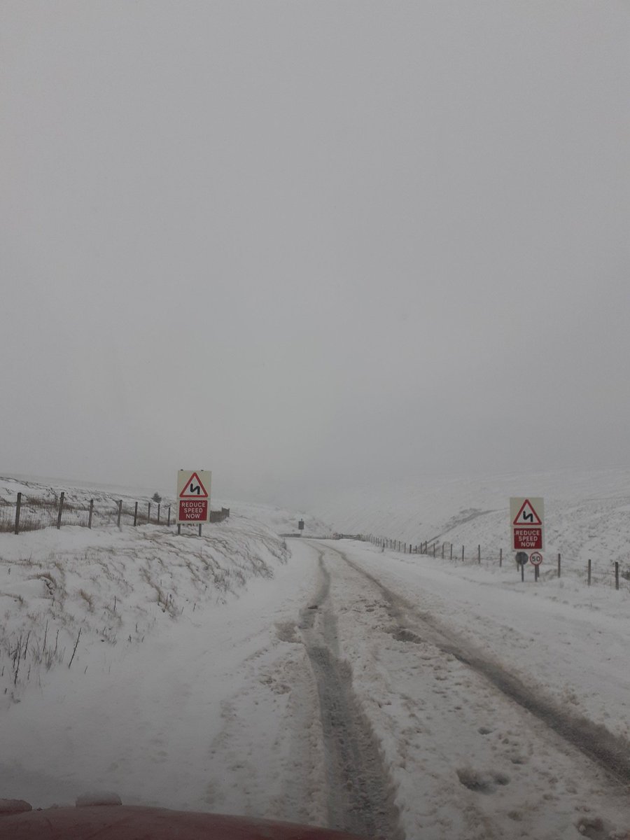 <a href="/snakepasswest/">Snake Pass, Glossopside</a> <a href="/SnakePassRoad/">The Snake Pass Road A57 ❄️💧💨</a> A57 at Doctors Gate, form your own opinion.
msg to DCC highways, all it needs is a snowplough but missing in action as usual here.
No good gritting on top of this.
Some stuck 100yds short of summit.