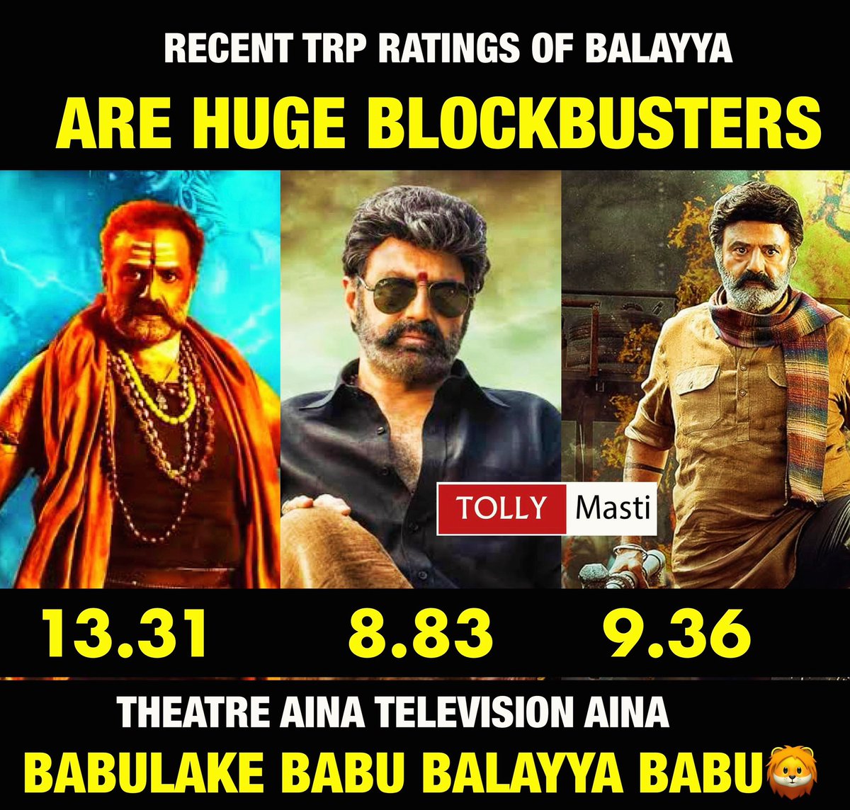 Balayya Babu 💥💥💥🦁

#NandamuriBalakrishna #BhagavanthKesari #Akhanda #Veerasimhareddy 

Follow us 👉 @tollymasti