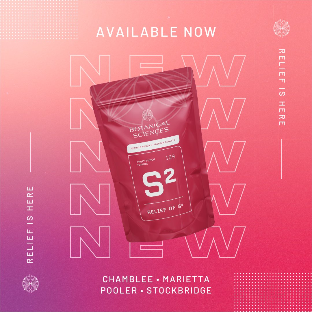 BotSciGA's tweet photo. 🚨 Attention, Georgia patients!
🌿 Our newest relief, S2, is now available at all Botanical Sciences locations!
🌟 Secure yours while supplies last!
#NewRelief #S2 #ReliefInnovation #HopeAndRelief #cbd #thc #cannabis #marijuana https://t.co/YF1uMq2PUc