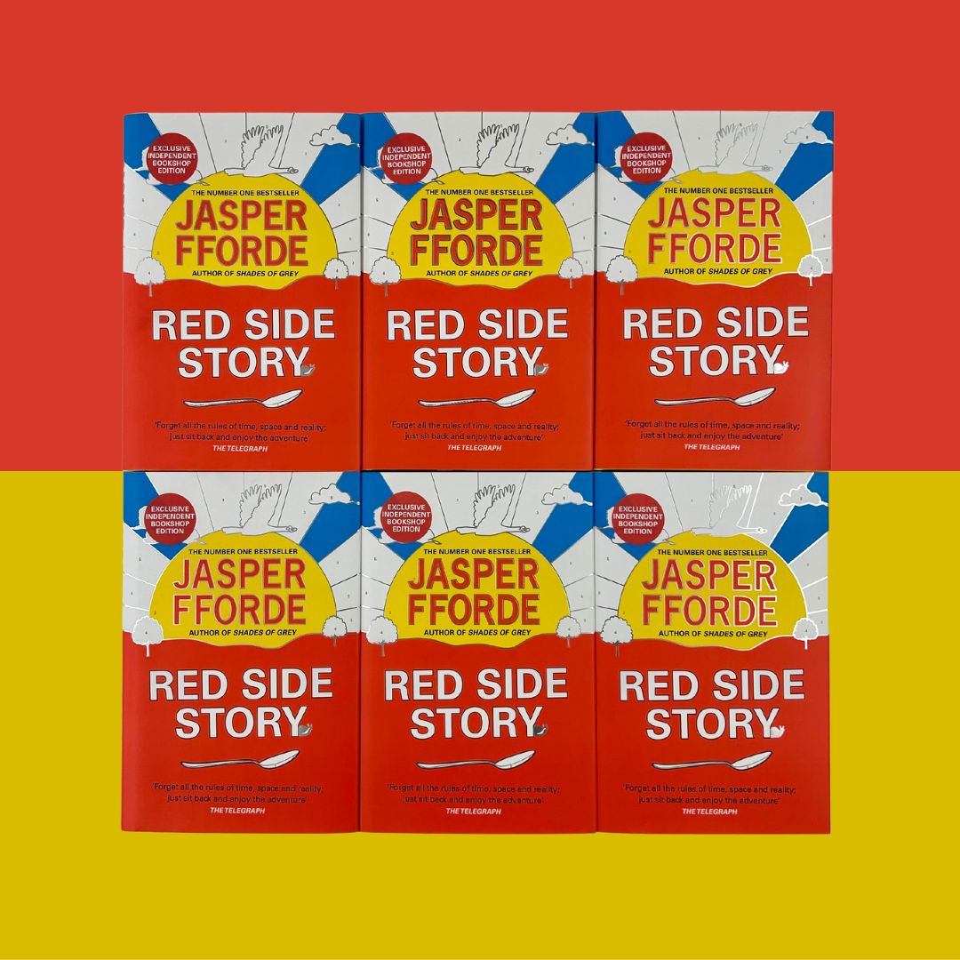 We had the most fantastic evening last night with the brilliant @jasperfforde! Thank you so much to everyone who came along, we hope you enjoyed it! If you couldn't make it- we have signed limited indie editions of Red Side Story, available on our website now! 📚