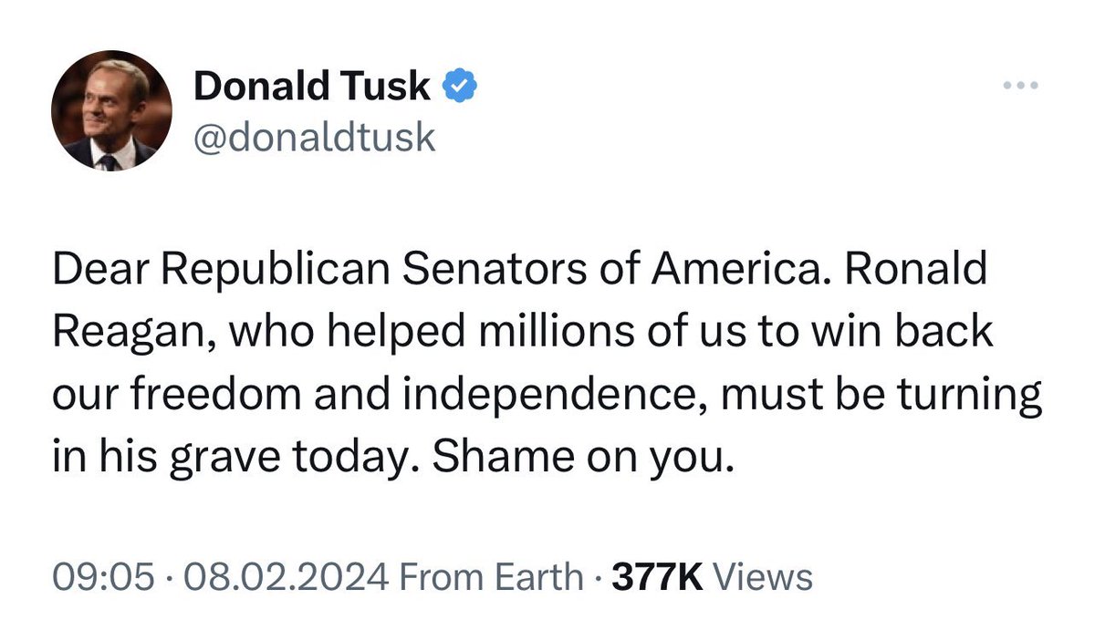 Polish prime minister.  No longer can the GOP complain about ANYONE betraying our allies.

Because it’s them.