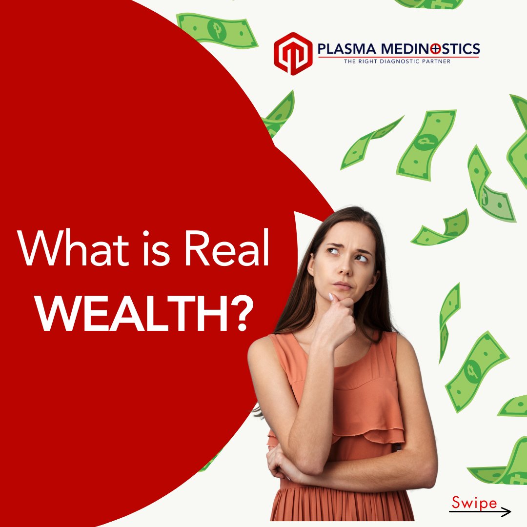 Look into your real 'Wealth' get full body check-up with us.
Call us and book your appointment:-7996777701

#FullBodyCheckup #familyhealth #FamilyHealthcare #PlasmaMedinostics #healthylife #wealth