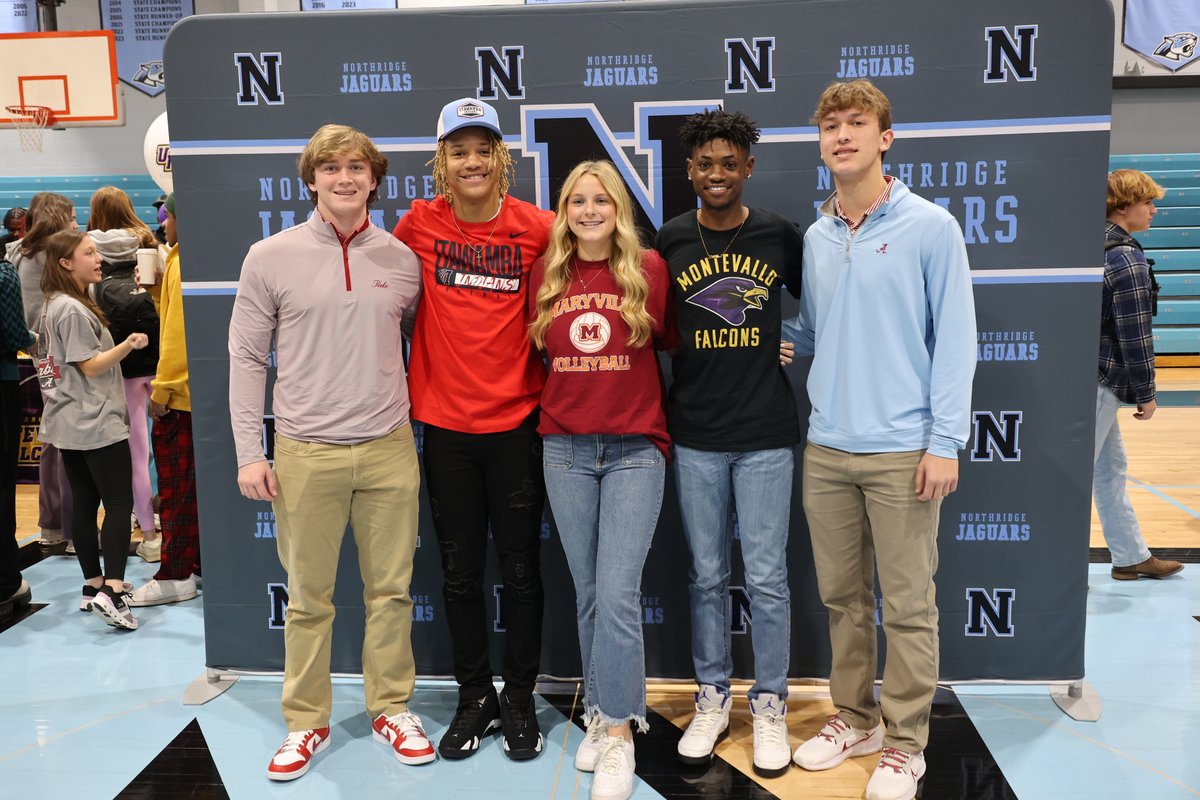 Congrats to these student-athletes from <a href="/CHSFalconsFTBL/">CHSFalconsFTBL</a> <a href="/GoCHSFalcons/">Central High School</a>, <a href="/BryantStampede/">Paul W. Bryant High School</a>, <a href="/PWBAthletics/">Paul W. Bryant Stampede</a>, <a href="/NHSJagAthletics/">Northridge Athletics</a>, <a href="/NHS_theRidge/">Northridge HS</a> who signed athletic scholarships to continue their academic/athletic careers! We are proud of you! <a href="/MikeDaria/">Mike Daria</a> <a href="/coachcameron13/">Jeff Cameron</a> #AmazingtotheCORE