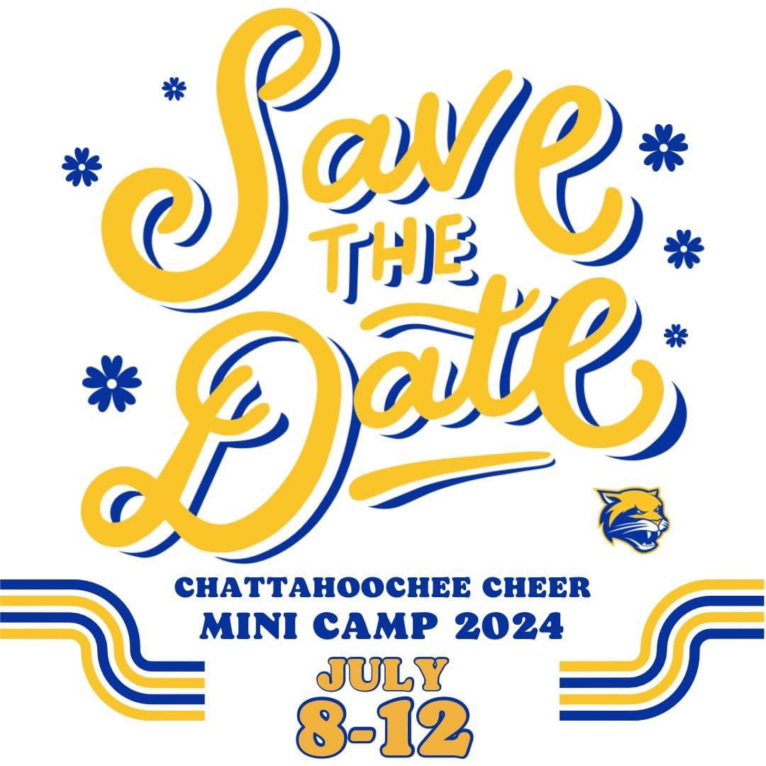 🚨REGISTRATION WILL OPEN SOON🚨
**Parents: As you are planning your kiddos summer camps; be sure to “Save the Date” for CHS Cheer Mini Camp 2024 💙💛