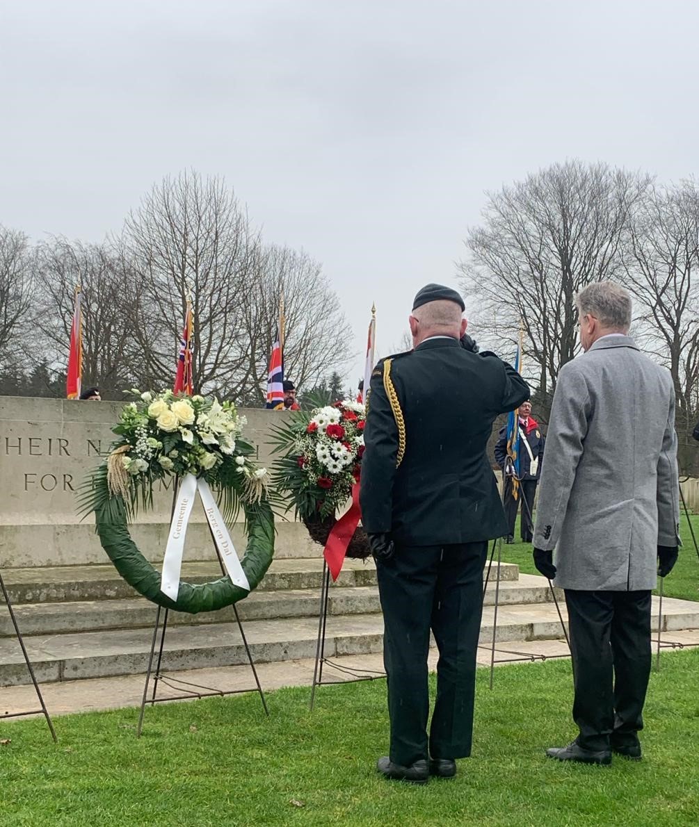 CanEmbNL's tweet photo. Today, Ambassador @AdsettHugh attended the Commemoration of WWII's #OperationVeritable at the Groesbeek Canadian War Cemetery.
Thank you to all involved for keeping alive the memory of those who paid the ultimate sacrifice in the pursuit of peace.

#WeWillRememberThem https://t.co/XGwWPoNITM