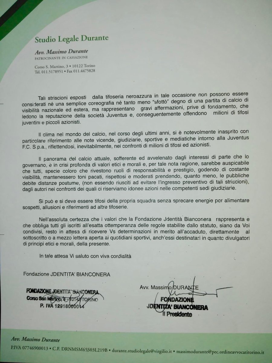 IStalinisti's tweet photo. Di seguito
vi si riporta una temibilissima diffida alla quale, si badi bene, seguirà un’altrettanto temibilissima denunzia-querela per il gravissimo reato di striscione.
A entrambe, verosimilmente, seguirà una meravigliosa condanna per lite temeraria e calunnia.
Meravigliosi ❤️ https://t.co/xbBnlvymxj