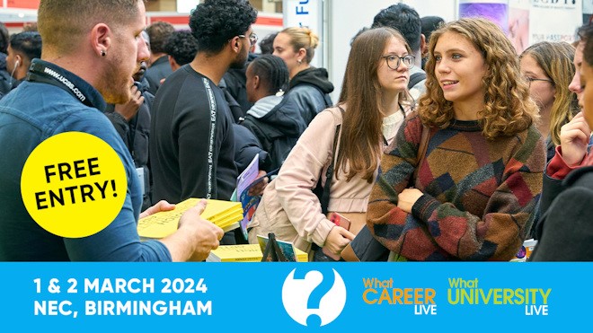 We’re going to be at @whatcareerlive on 1 and 2 March at @thenec! Visit our friendly stand to learn more about what's available at @UniofExeter bit.ly/3RziY1o #WhatLive
