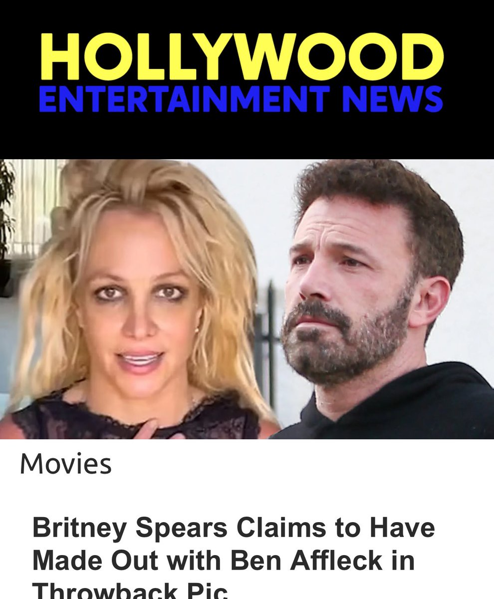 HollywoodEnter2's tweet photo. Do you care?: Britney Spears Claims to Have Made Out with Ben Affleck in Throwback Pic #hollywoodentertainmentnews #britneyspears #benaffleck #sex #celebritynews #actors #singers #madeout https://t.co/4cHETkaeh7 https://t.co/iJ2sapPC9v