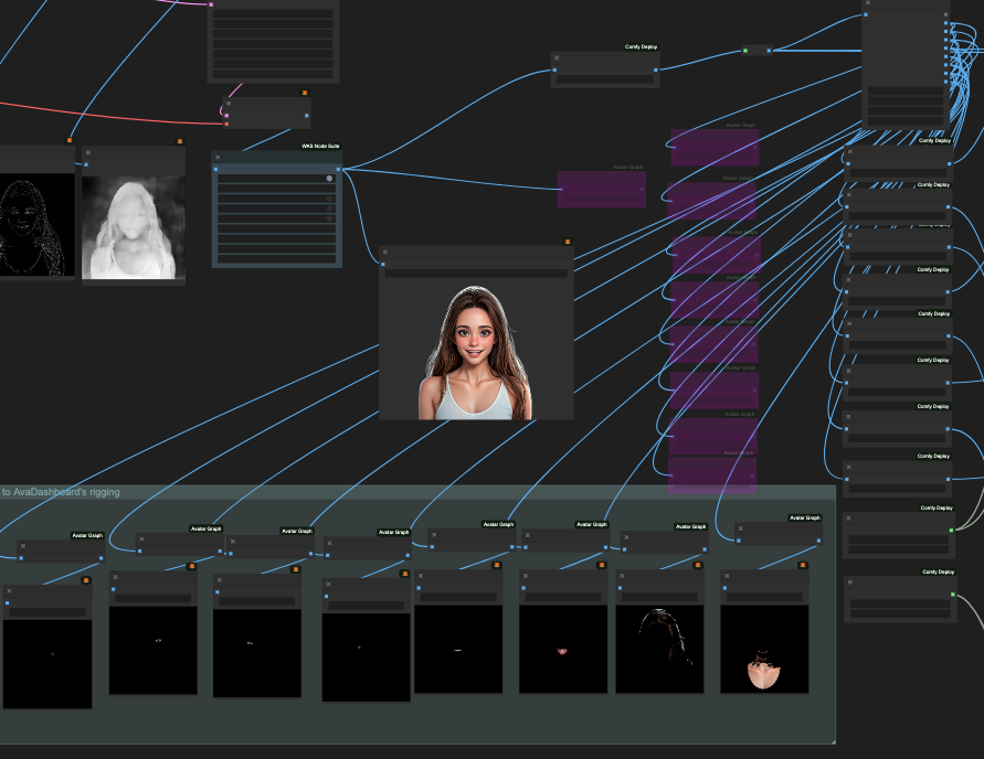 avatech_ai's tweet photo. Step2 - Use the dropdown panel to glance which layers went wrong. In this step we found out that it's the Face layers  (more on the "layers" concept in future tweet)
Step3 - redraw the boundary of face &amp; breath. Click Start Rigging process.
Step4 - Use Right panel to test 👇 https://t.co/UgqP7BkjMN