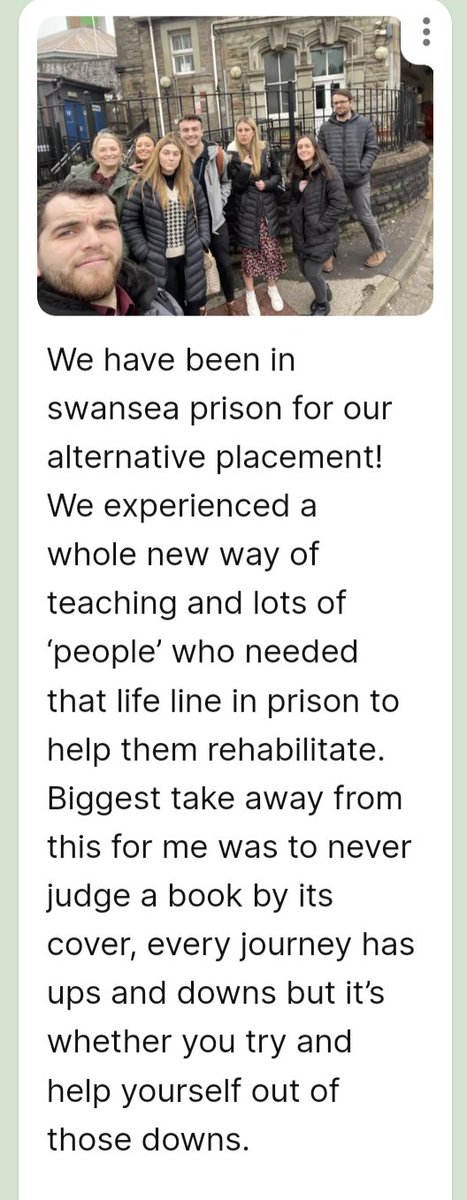DBPrendergast's tweet photo. PGCE @APLPteach head out on their Alternative Placements today to learn how education is delivered in different settings ❤️ Thought it would be a good time to share some of the fab reports from last year's group ❤️ Such a rich experience #education #aplp #alternativeplacements https://t.co/AatSTGIy6B