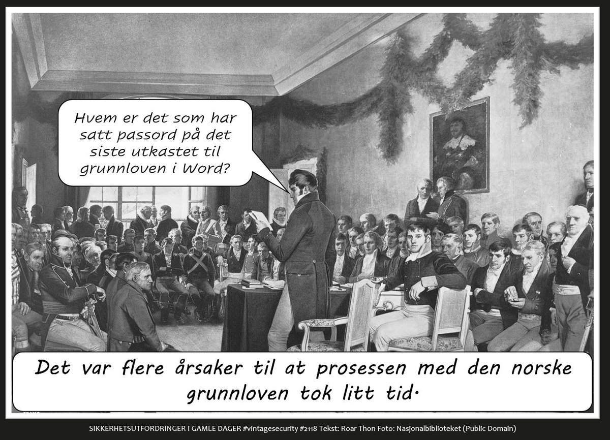 Det er ikke alt som det er smart å sette passord på...
Slik var det også i gamle dager...

#vintagesecurity #infosec #sikkerhet #humor #ironi