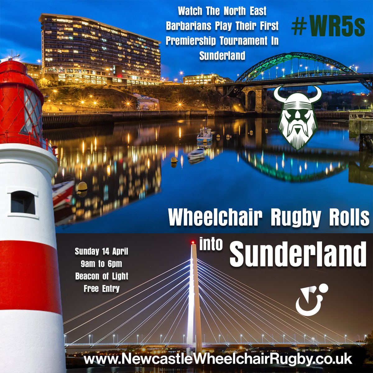 NewcastleRUGBY's tweet photo. Wheelchair Rugby Rolls into Sunderland! 

Watch The North East Barbarians Play Their First Premiership Wheelchair Rugby 5s Tournament In Sunderland, at the amazing Beacon of Light. 

#Sunderland #CityOfSunderland #TyneandWear #NorthEast #BeaconOfLight 
#wheelchairrugby https://t.co/Bv9PTlNCCL
