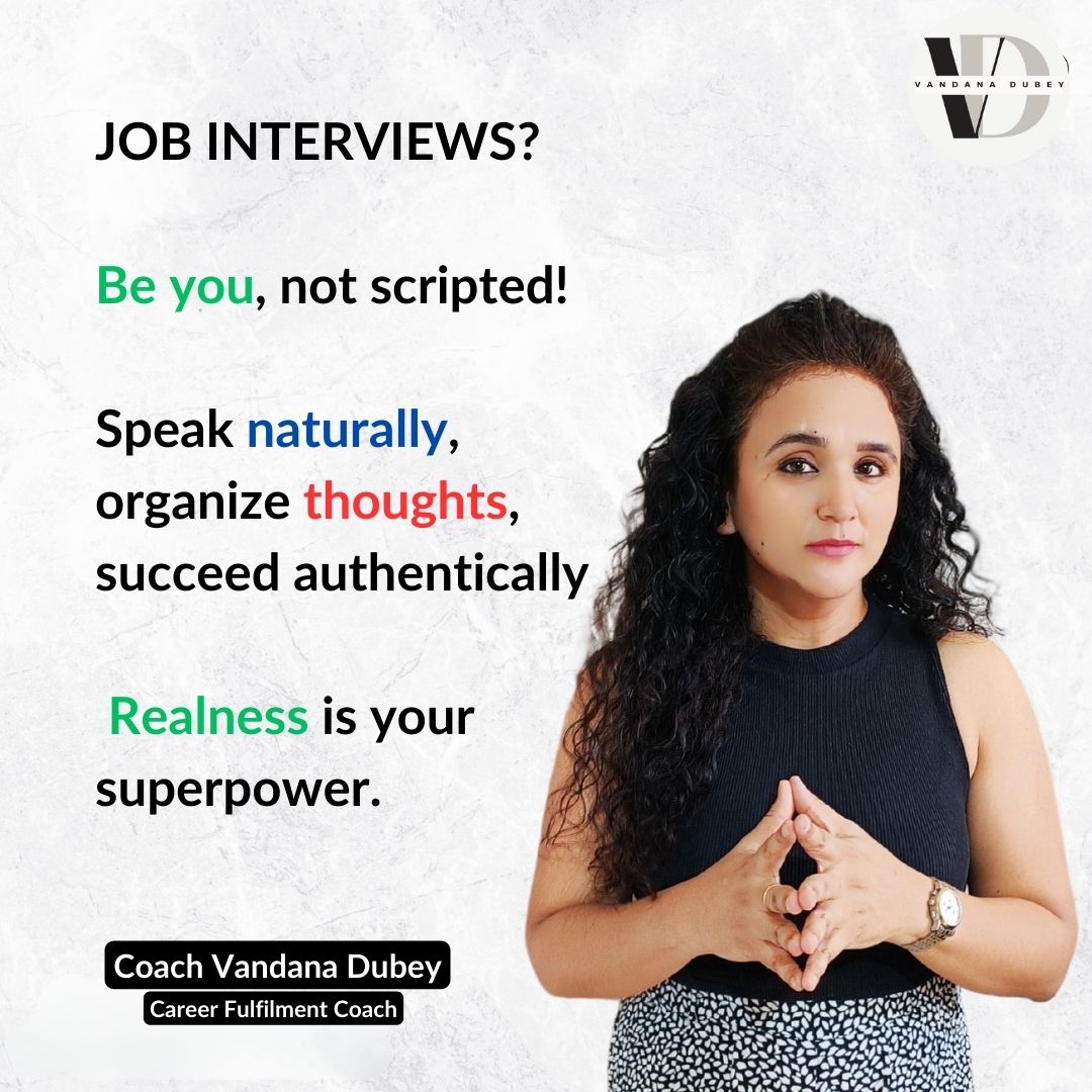 Elevate your job interview game! Tired of sounding like a robot in interviews?  Unlock authenticity with this game-changing technique. Speak from the heart, stand out, and land that dream job! #JobInterviews #CareerTips #AuthenticityMatter #JobSeekers #shorts #coachvandanadubey
