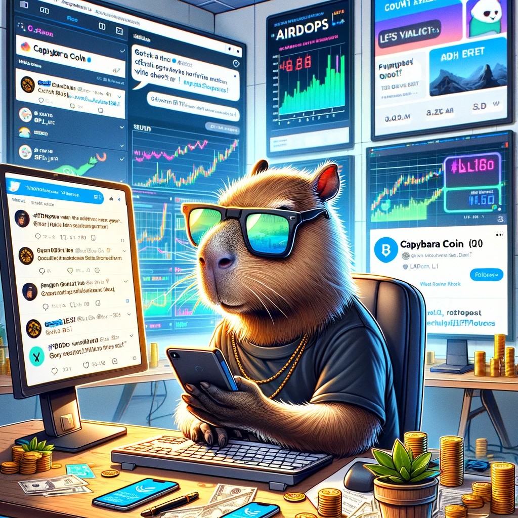 CapybaraCCoin's tweet photo. Join the capy revolution before it's mainstream! #Airdrops, #blast_L2, and Capybara Coin—let's moon together! 🚀 Follow @pumpitlol for the inside scoop!" https://t.co/fxIeO1U7vy