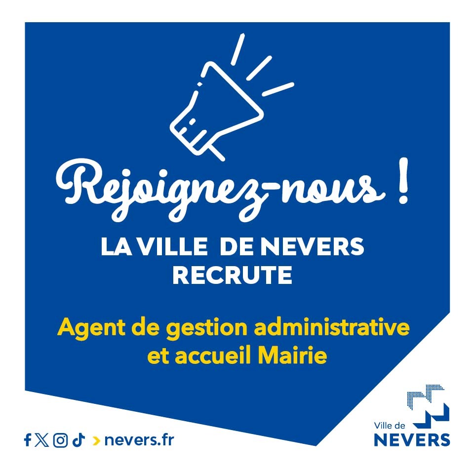 🤝 La Ville de #Nevers recrute un agent de gestion administrative et accueil Mairie H/F 🧑🏻‍💻 Rejoignez-nous en candidatant à l'offre ici ➡ swll.to/QFTcyLi #emploi #nièvre