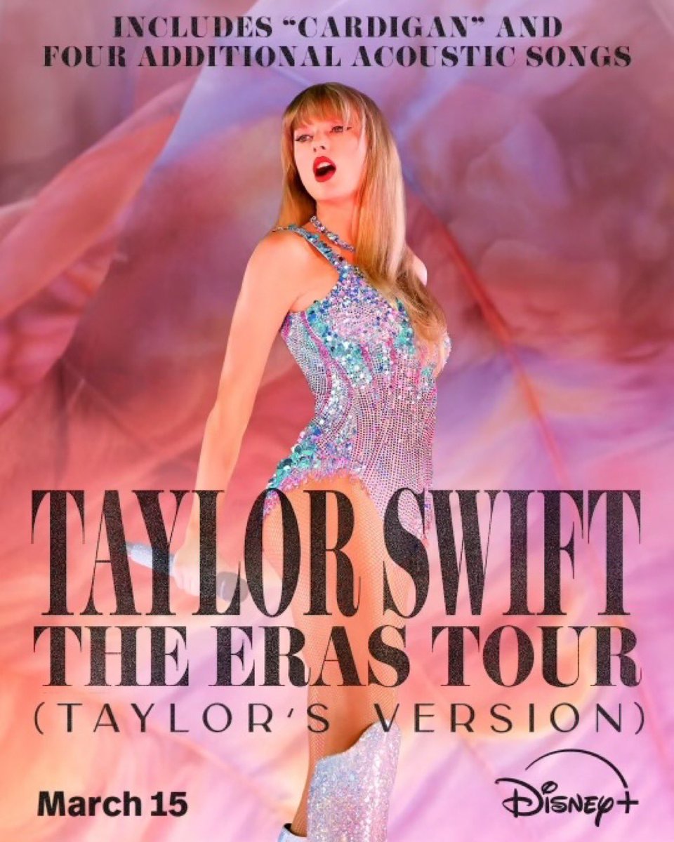 nebula_world's tweet image. The famed #TheErasTour of #TaylorSwift streams on #DisneyPlusHS from 15th March 2024