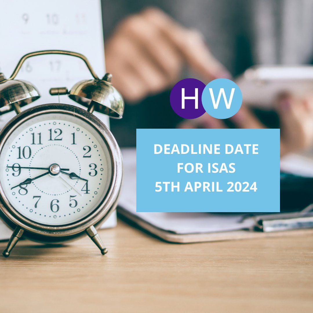 HWIFM's tweet image. Reminder⚠️ 

The deadline date for using your ISA allowance is the 5th of April 2024.

💡 If you need any advice please call the HW team on 01606 338914

#isaallowance
#savings
#deadlinedate
#moneymatters 
#financialadvice