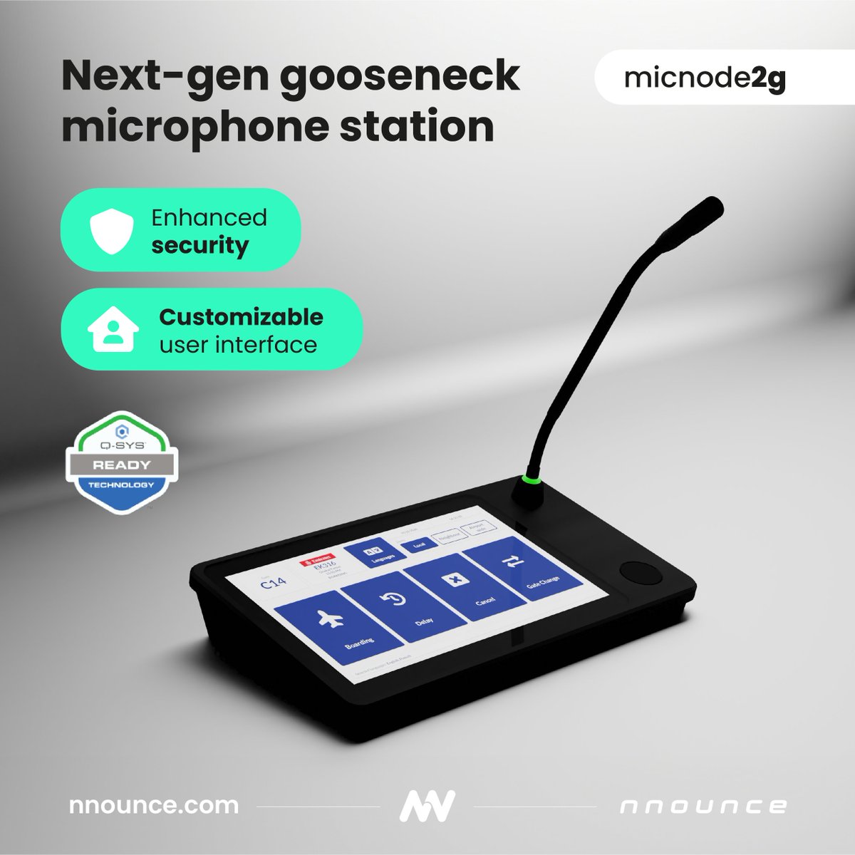 Excited to announce micnode2g's debut at #ISE2024! 

Proud to have earned the Q-SYS Ready badge for seamless integration. 
Explore more at nnounce.com 

#AudioInnovation #ISEHighlights