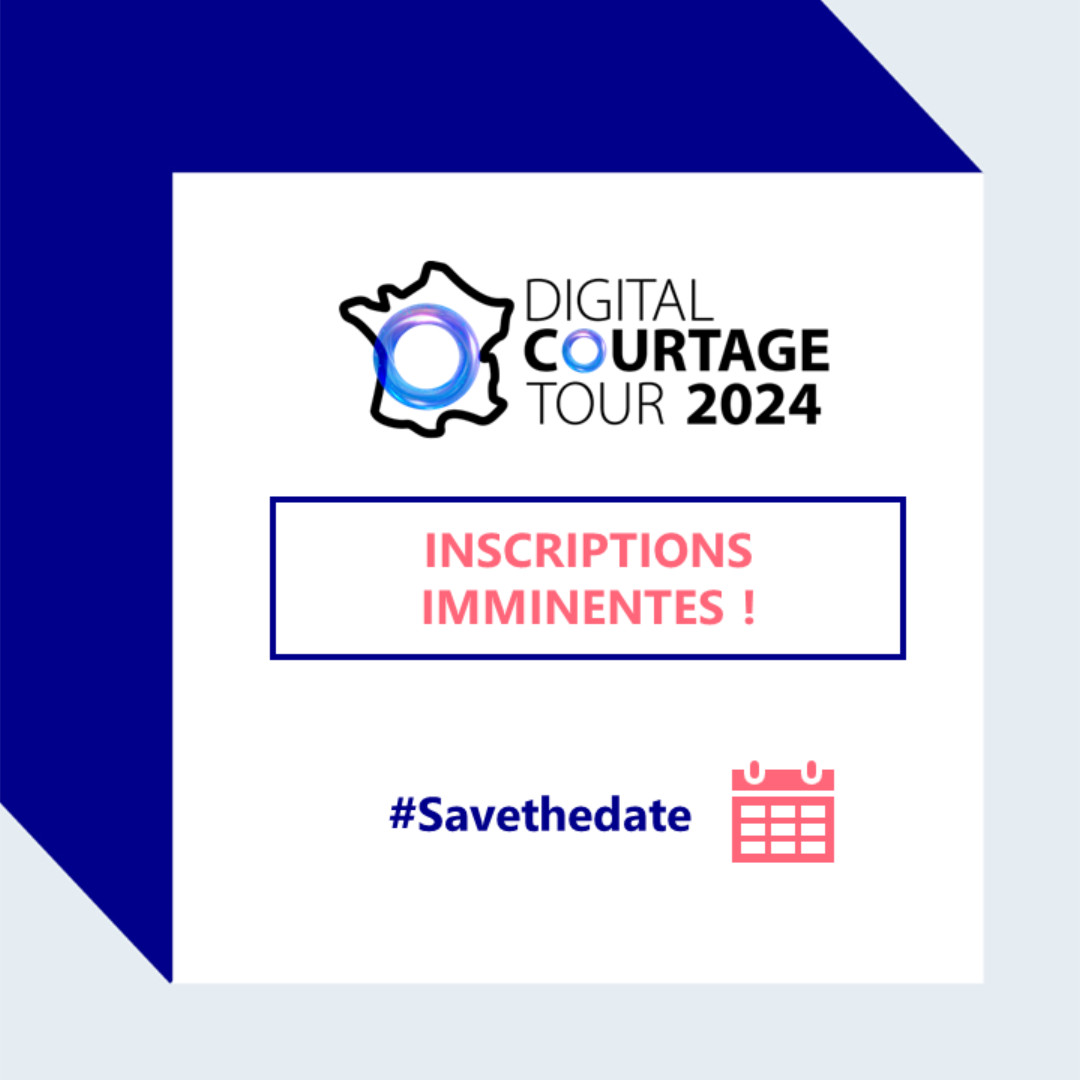 🚨#DigitalCourtageTour : Ouverture imminente des inscriptions 
#Courtiers, #assureurs, restez connectés et inscrivez-vous dès l'ouverture.

🗓️ N'oubliez pas de booker vos agendas :  
- Rennes : 18/04
- Lyon : 30/04
- Paris : 16/05 (afterwork)
- Lille : 23/05
- Marseille : 30/05