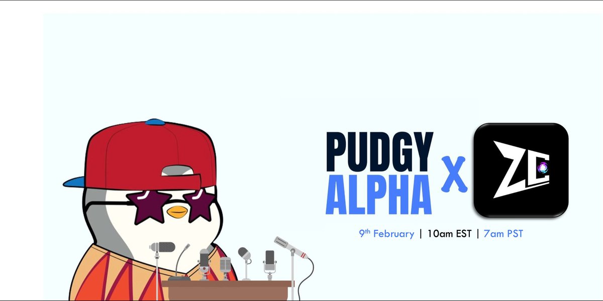 PudgyAlpha's tweet photo. Pudgy Alpha x Zielchain

✔️Join us on Friday 10:00am EST for Twitter AMA with @zielchain 

👉🏻Like, RT, and set Reminders!

We will be giving out some WL spots.

Spaces link below!! https://t.co/S5E6AJ9zZb