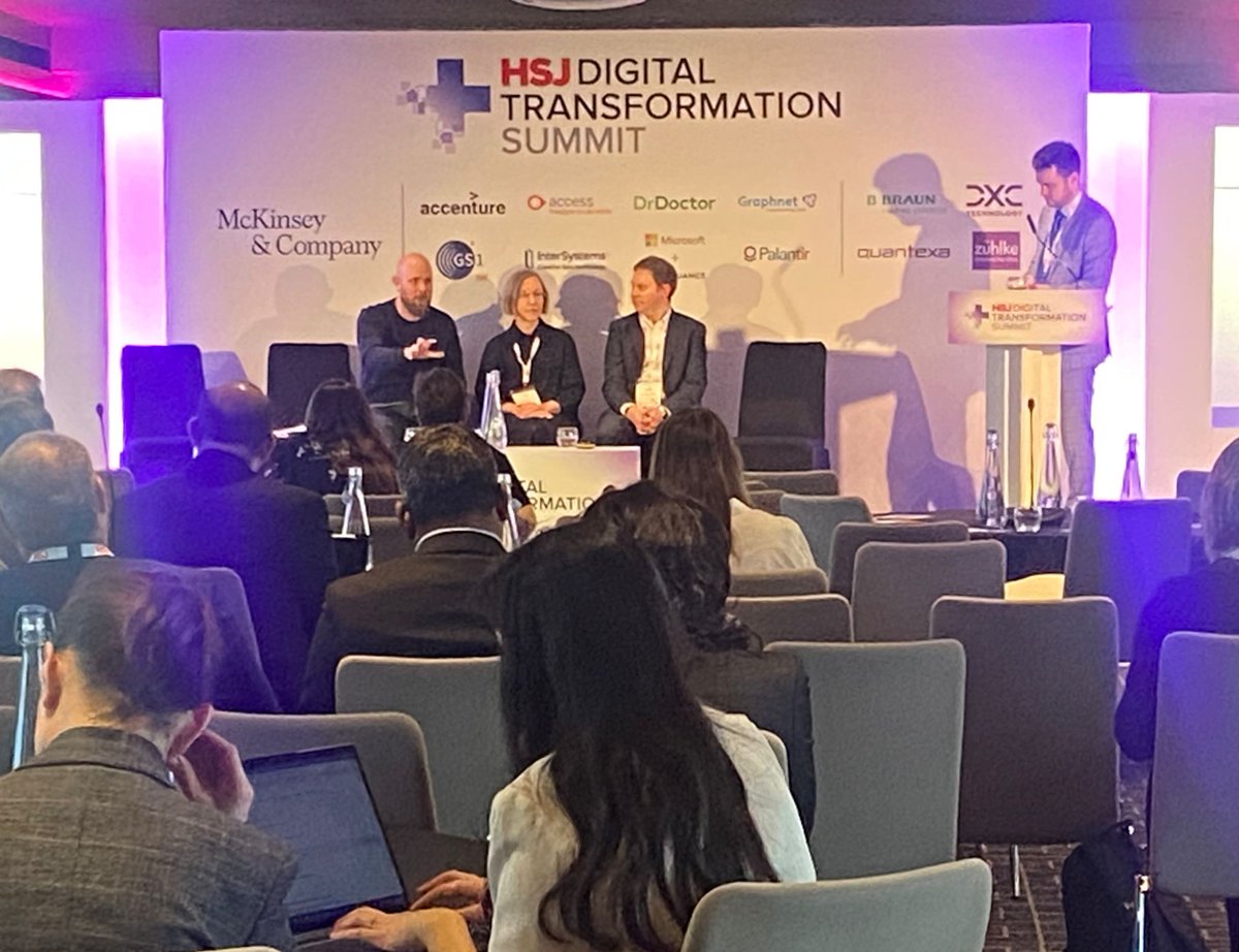 #HSJDigitalTransformation - Up next in Stream A, we're discussing building a fit-for-future digital, data and technology workforce with limited resources. Speakers @andrzeio @ElizabethMHale & @jamesfreed5