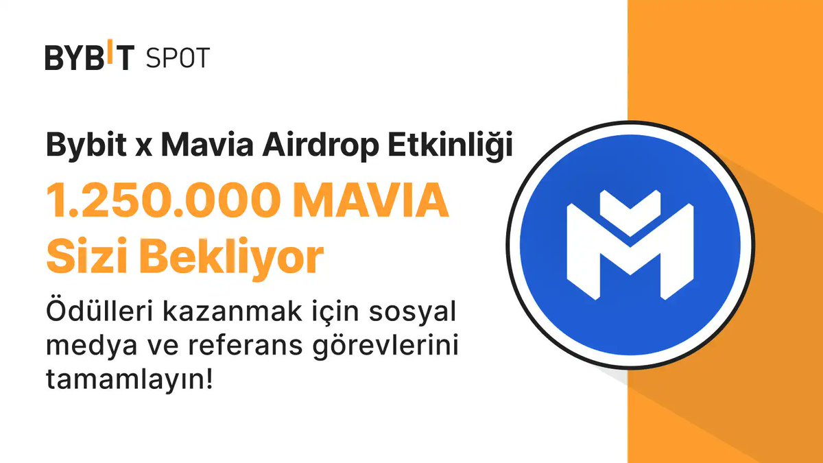 🚀Bybit x Mavia Airdrop 🎁30,000 kişiye 40 $MAVIA~$135 🔗bybit.com/invite?ref=D9Z… 🔹Mavia oyununu indirip köyün ssini alın 🔹Minimum 100$ yatırın ve $MAVIA satın alıp geri satın 🔹Daha sonra etkinlik sayfasındaki (announcements.bybit.com/tr-TR/article/…) formu doldurun