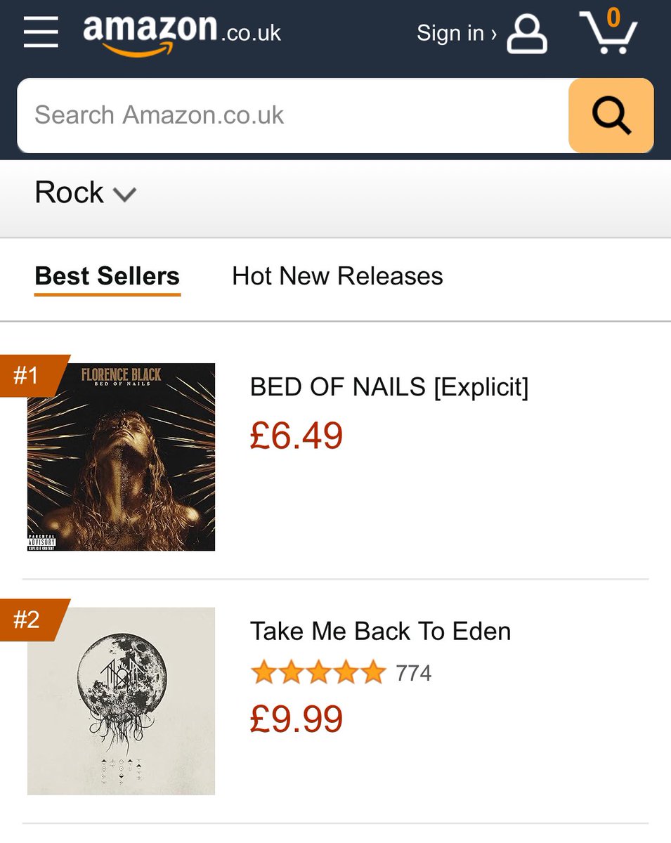 #1 best selling rock album on Amazon! Thank you so much for the support🖤
