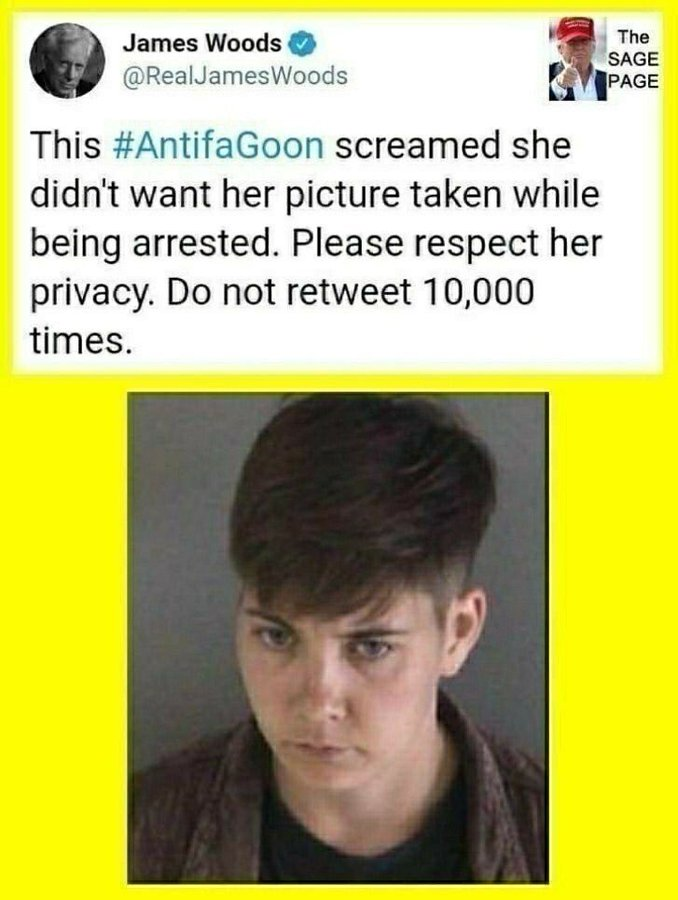 Whatever you do, respect this #AnifaGoon's wishes and DO NOT repost this! BTW--When does #Antifa start their 💩 this election season?