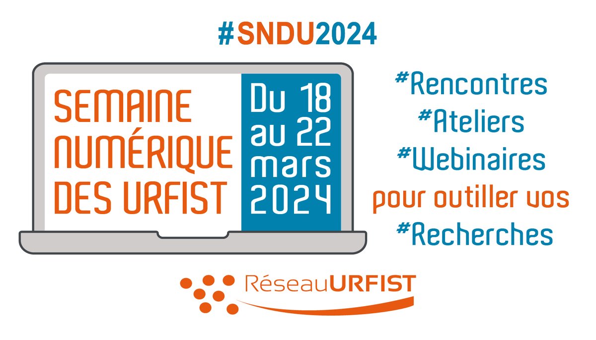 #SNDU24 📅 18-22 mars : semaine numérique des #Urfist. Retrouvez notamment au programme : rencontres, stages, ateliers, webinaires pour découvrir ou approfondir ses connaissances sur l’intelligence artificielle #IA...etc. En savoir plus ➡ lc.cx/s3uV8K <a href="/UrfistParis/">URFIST de Paris</a>
