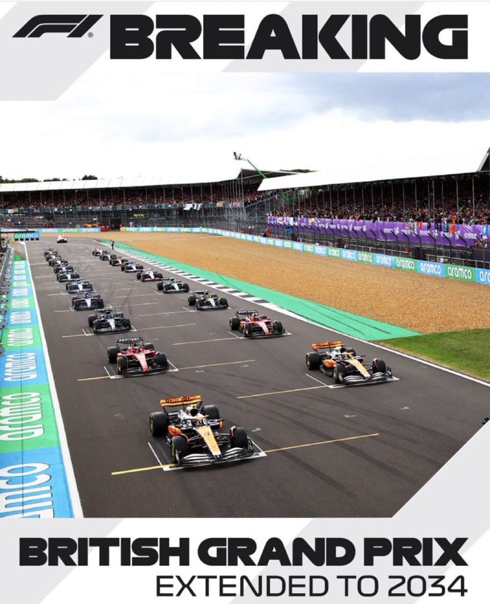 robertofunoat's tweet photo. Una bella notizia per gli amanti della Formula 1 con “F” maiuscola. #F1 #Silverstone #ExtendContract https://t.co/HYdkKixosR