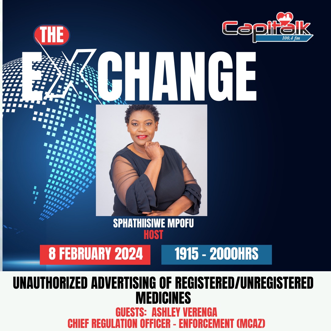 MCAZ has noted with concern the increased advertising of medicines, especially on social media platforms such as Facebook, WhatsApp, and Twitter among others. This is in contravention of the available statutes. Join MCAZ on <a href="/capitalkfm/">Capitalk100.4fm</a> to discuss this and other issues
