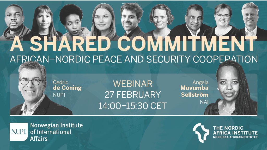 NordicAfrica's tweet photo. Join us for an exclusive webinar where we launch the report "A Shared Commitment: African-Nordic Peace and Security Cooperation". Listen to some of the contributors to the report in a lively discussion about the progress made in African-Nordic cooperation over the last decade. ⬇️ https://t.co/VM0PvCm3md