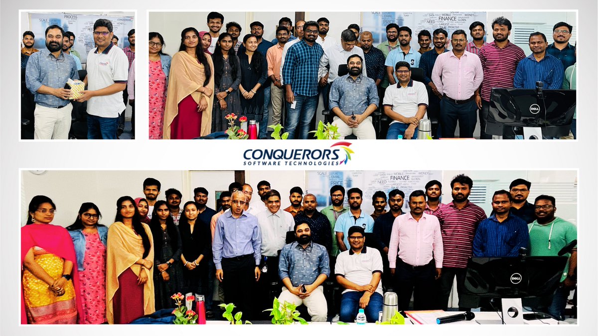 ConquerorsTech's tweet photo. Today was a special day at our office as we had the honor of hosting Dr. Ashish Chauhan, who shared invaluable insights on health and lifestyle with our staff.
#ConquerorsSoftwareTechnologies #DrAshishChauhan #HealthTalk #HealthyLifestyle #ITSoftware #beyondconquerors https://t.co/Qm7qRuq3UG