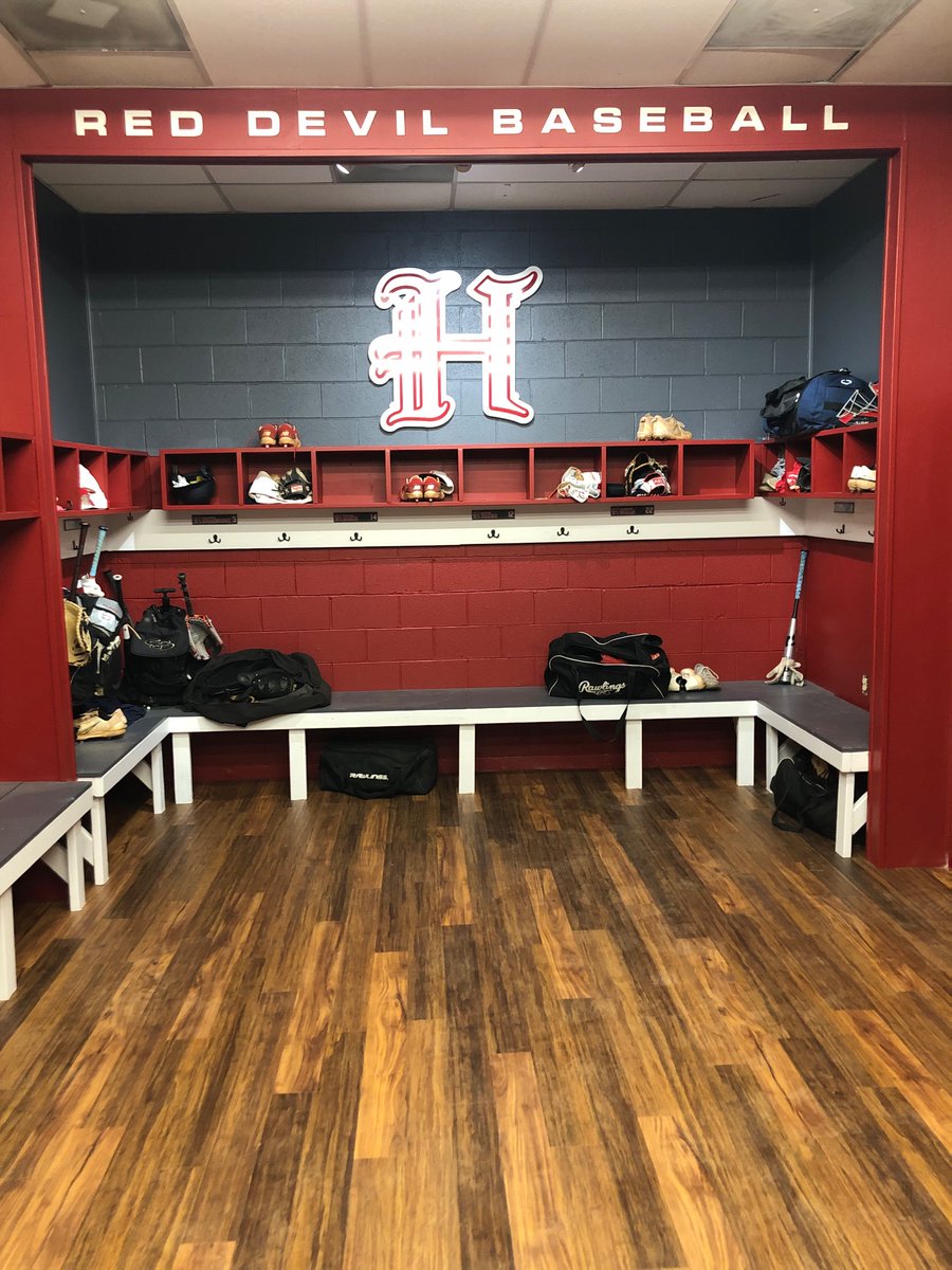 Halls_Baseball's tweet photo. One of our projects this year was a renovated locker room.  A huge thank you to 84 Lumber, Longmire Flooring, Commercial Lighting, and the parents whose hard work made this possible! https://t.co/P6Nzw4CvJY