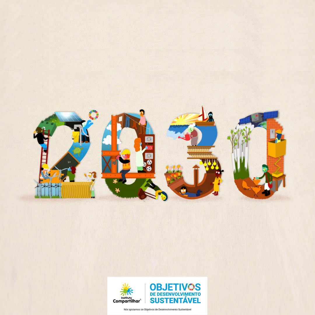 Compartilhar's tweet photo. Conheça a campanha dos Objetivos de Desenvolvimento Sustentável e a Agenda 2030 no nosso Instagram @/institutocompartilhar 🌏🤝 https://t.co/LvrwtUYJQh