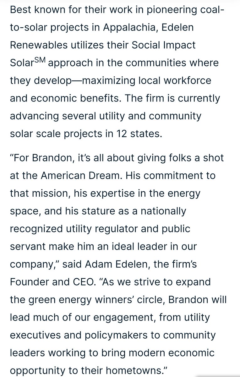phillipmbailey's tweet image. Heads up.

Former #Mississippi gubernatorial candidate @BrandonPresley, who served as the Magnolia State's public service commission chairman, is joining @EdelenRenewable a solar power initiative which is run by former #Kentucky gubernatorial candidate @adamhedelen. #MSGov #KYGov