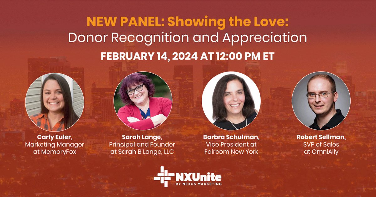 Will you be our Valentine? 💕

Carly Euler is speaking on Feb 14 at 12 pm ET on the panel: “Showing the Love: Donor Recognition and Appreciation,” hosted by NXUnite by Nexus Marketing!

Register: nxunite.com/webinars-and-p…

#donorrecognition