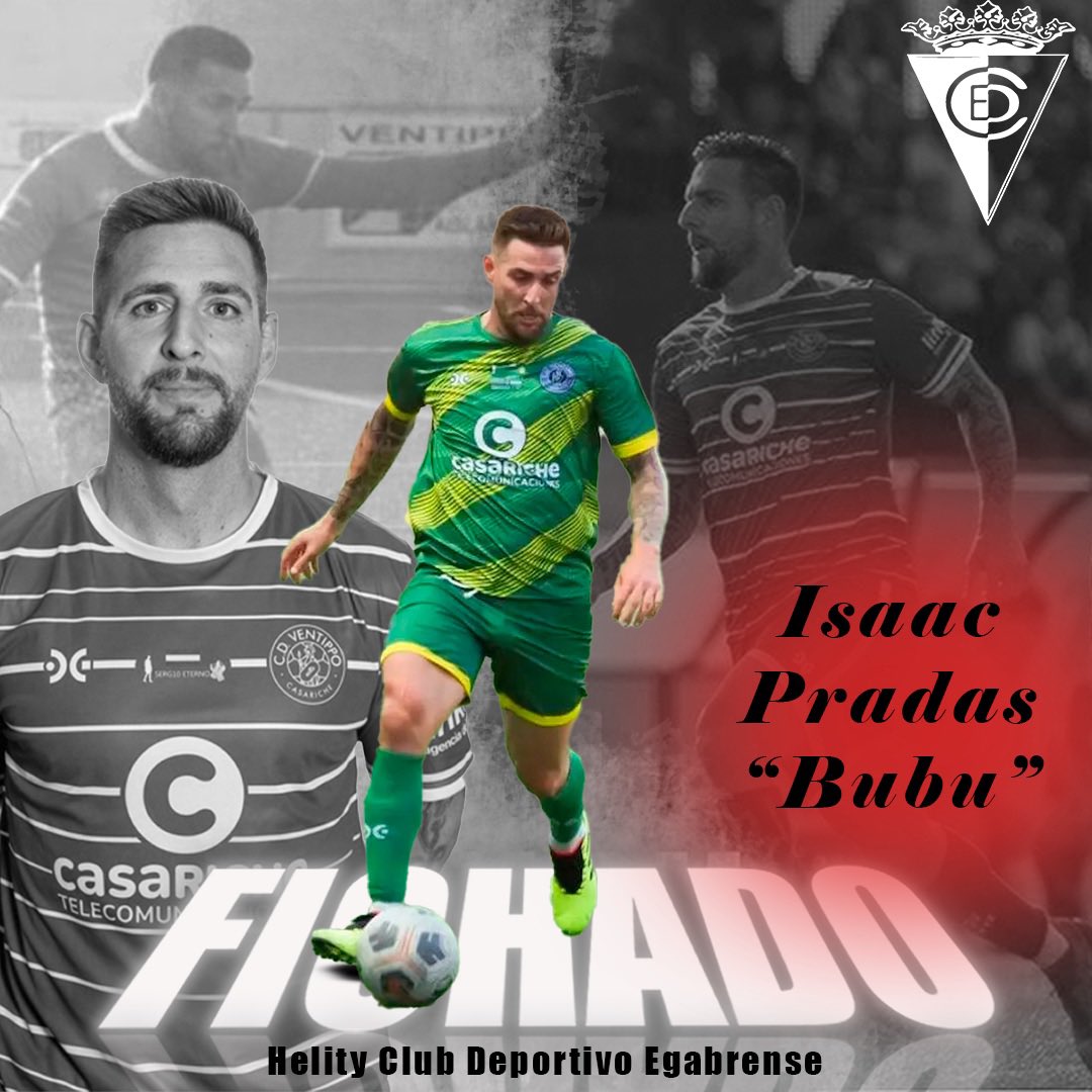 🚨 𝑭𝑰𝑪𝑯𝑨𝑱𝑬 | Bubu, nuevo jugador del Hélity CD Egabrense

⚽️🔝 Experiencia y gol para el ataque egabrense

👏🏼 ¡Gracias por confiar en nuestro proyecto, bienvenido Bubu!

#PorUnCentenarioDeAscenso