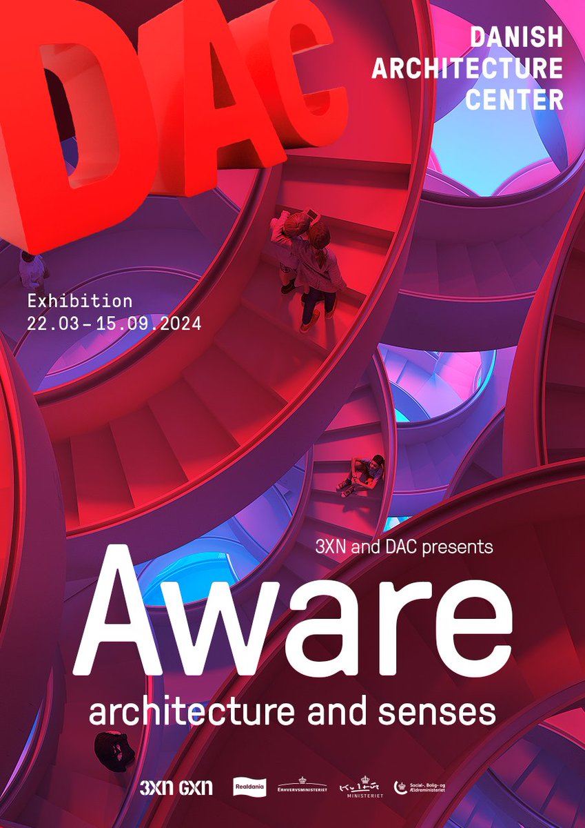 We are proud to announce the exhibition ‘Aware’ developed by 3XN GXN in collaboration with Danish Architecture Center.

Visit Aware from March 22nd – September 15th 2024- Join us at the opening on 21 March from 17:00 to 21:00.
All info here: dac.dk/en/exhibitions…