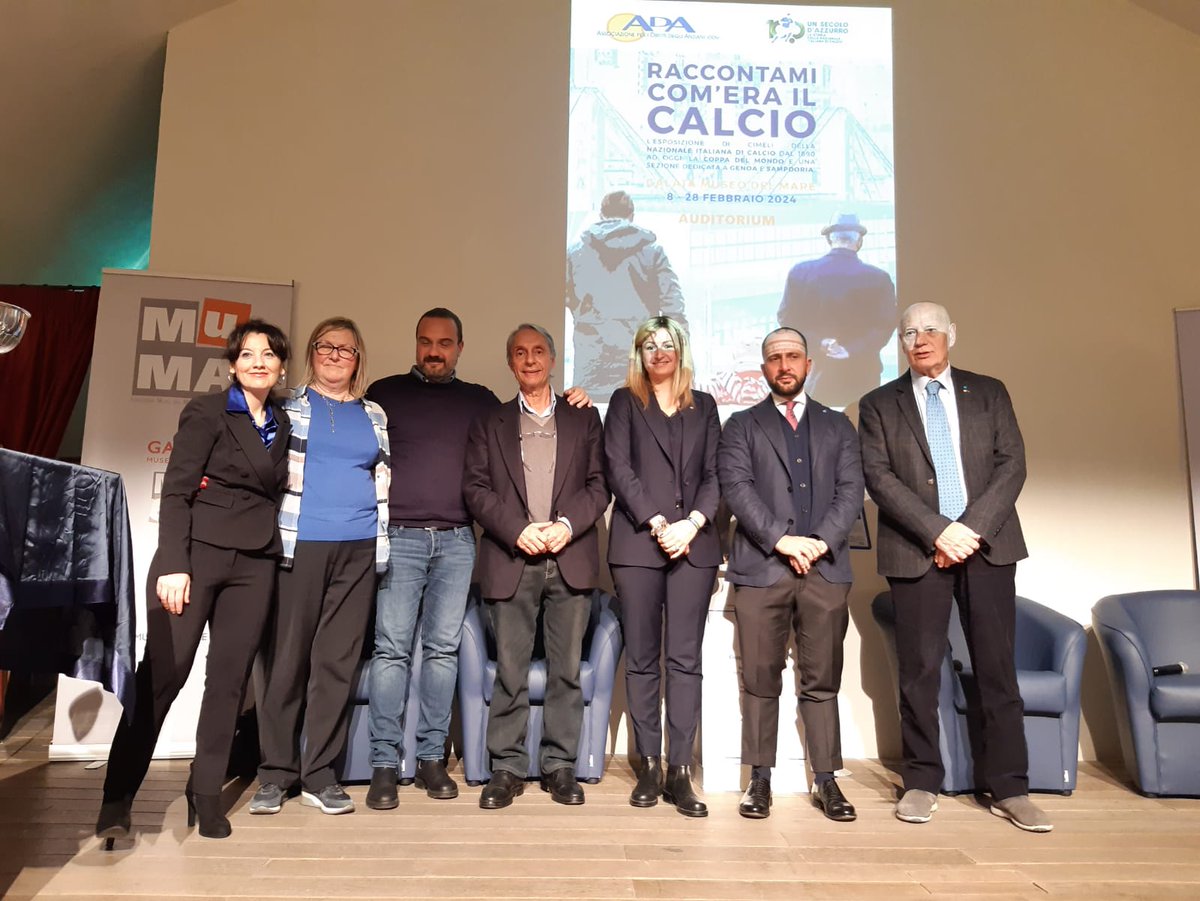 Inaugurata oggi a Genova la mostra sui cimeli degli azzurri "Raccontami com'era il calcio", con Alberto Oranges, pres.ADA nazionale e di Pasquale Lucia, segr.org. Uil Pensionati Nazionale. Il calcio come ponte tra generazioni. 👇
shorturl.at/ehpW4