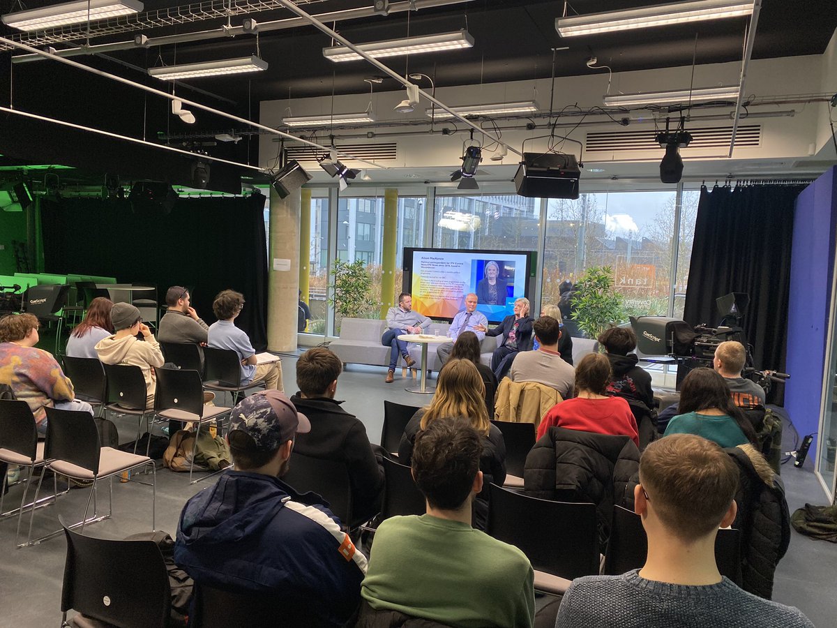 EsmeSpurling's tweet photo. Great Political Panel chaired by @claire_gibson  for the #2024CovJournoFest @covcampus @CU_Journalism https://t.co/0jjiorySmc