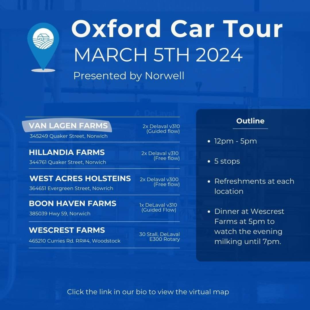 Norwell Dairy (@norwelldairy) on Twitter photo Van Lagens started up their <a href="/DeLavalCanada/">DeLaval Canada</a> v310 in November of 2021 and we can not wait for you to check out this facility. Mark March 5th on your calendar for our Oxford Car Tour #ontag #DairyDoneWell #agriculture #farming Van Lagens started up their <a href="/DeLavalCanada/">DeLaval Canada</a> v310 in November of 2021 and we can not wait for you to check out this facility. Mark March 5th on your calendar for our Oxford Car Tour #ontag #DairyDoneWell #agriculture #farming