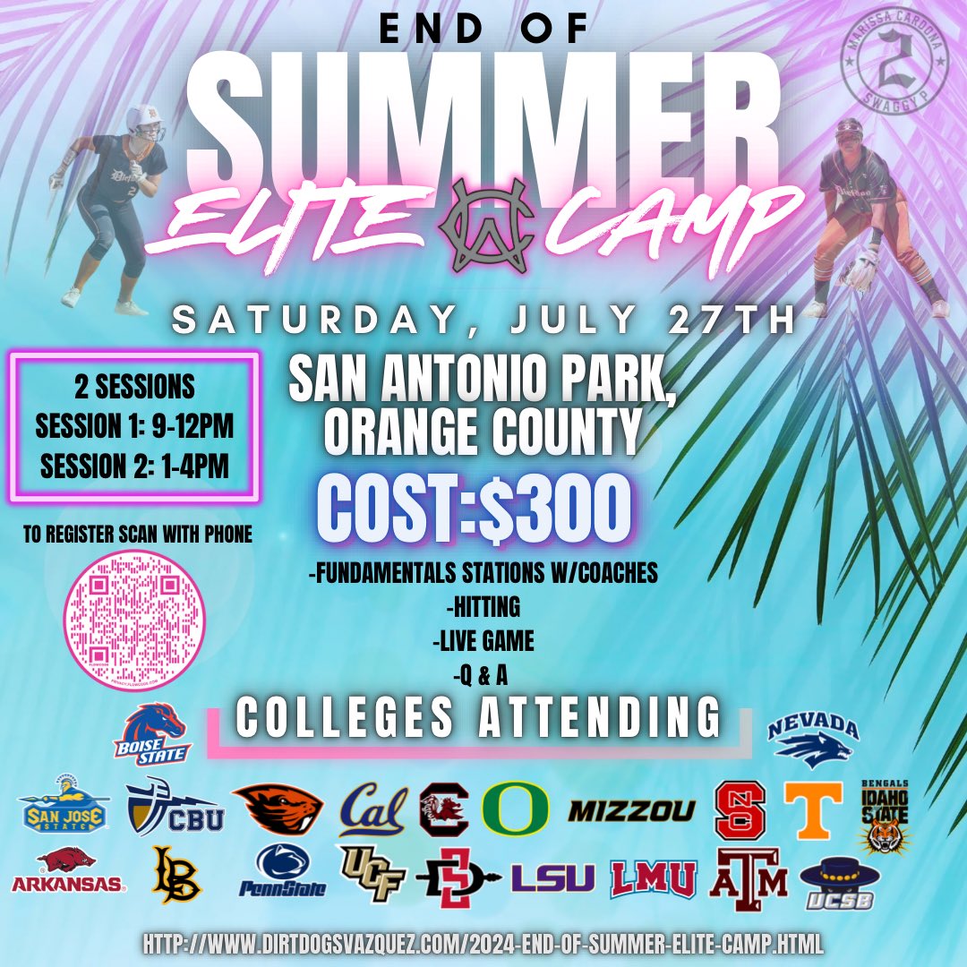 Camp registration is open! This camp sells out every year! 2 sessions to choose from! Coaches will be on the field and working with the players! 

dirtdogsvazquez.com/2024-end-of-su…