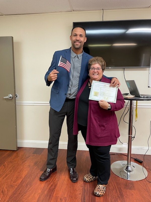 Uziel is now a U.S. Citizen. Congratulations Uziel! Citizenship Classes are on Tuesday and Friday afternoons. Register today #AdultEd #Citizenship #ShowingUpMatters