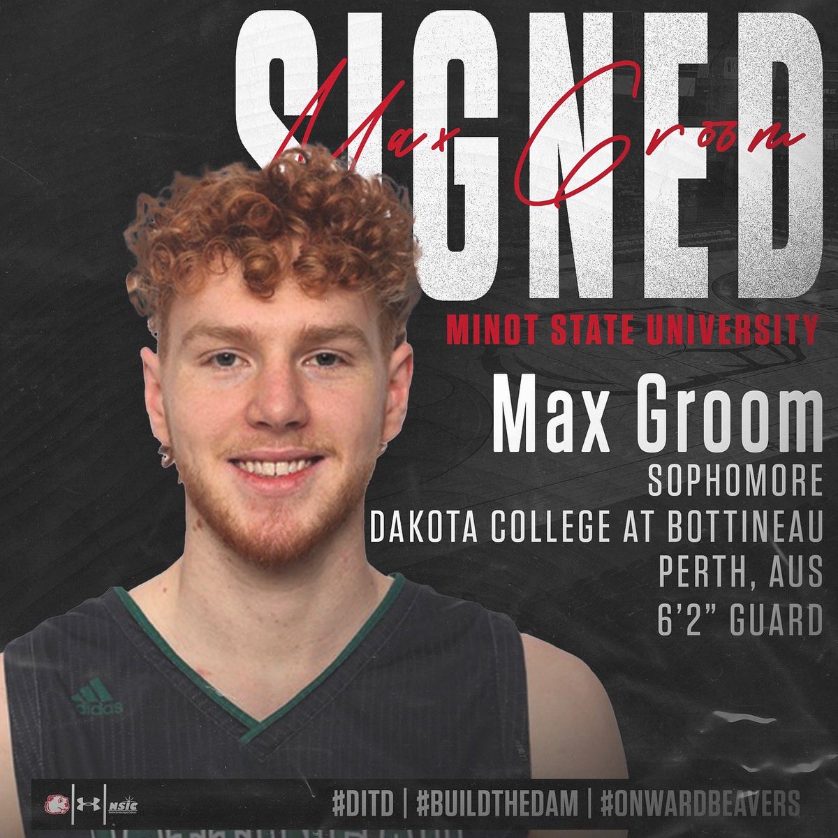 🚨Signing Alert🚨 Max Groom (@max_groom) Dakota College Of Bottineau Hometown: Perth, Australia PTS/G: 20.6 FG%: 52.8 3PT%: 39.6 FT % 77.2 REB: 6.0 AST: 3.6 Beaver fans join us in welcoming Max to the Magic City‼️🦫 #DITD |#BuildTheDam |#OnwardBeavers