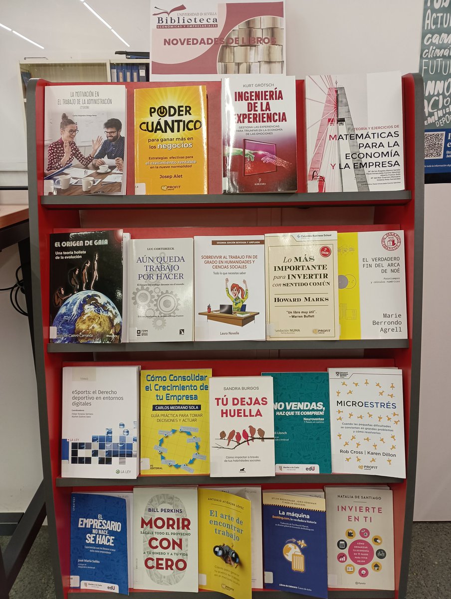 Novedades hoy 🤩👇
<a href="/FceyeUs/">Facultad Económicas y Empresariales Univ. Sevilla</a>  <a href="/Biblioteca_US/">Biblioteca US</a>  #empresa
